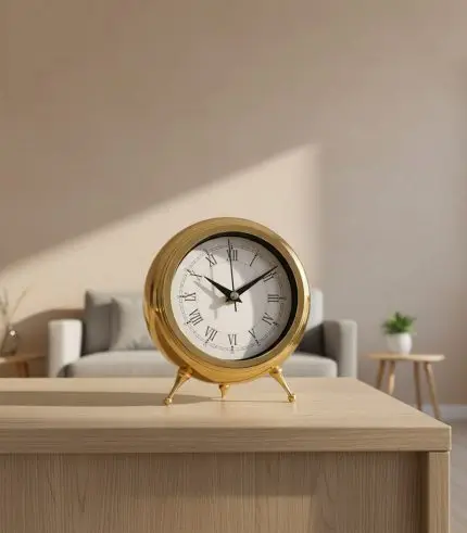 Altın Dekoratif Masa Saati