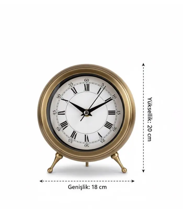 Metal Eskitme Masa Saati