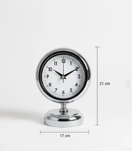 Metal Dekoratif Krom Masa Saati Modeli