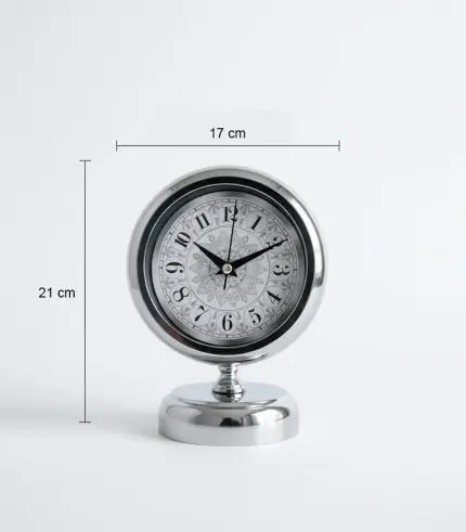 Metal Dekoratif Krom Masa Saati Modeli