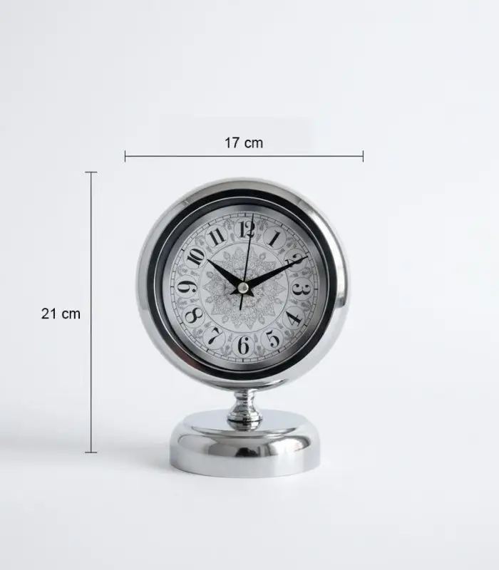 Metal Dekoratif Krom Masa Saati Modeli