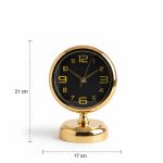 Metal Lüks Gold Masa Saati Modeli