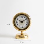 Metal Lüks Gold Masa Saati