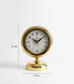 Metal Lüks Gold Masa Saati