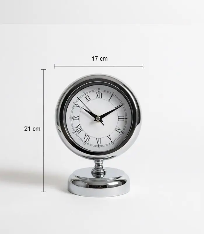 Metal Dekoratif Krom Masa Saati Modeli