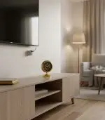 altın metal masa saati