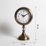 Metal Kristal Eskitme Masa Saati Modeli