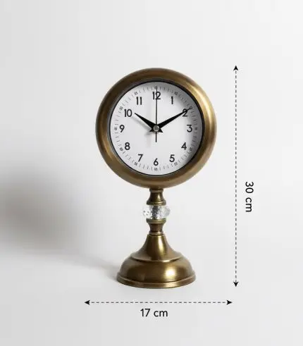 Metal Kristal Eskitme Masa Saati Modeli