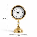 Metal Kristal Gold Masa Saati