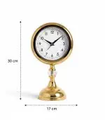 Metal Kristal Gold Masa Saati