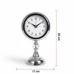 Dekoratif Metal Kristal Krom Masa Saati | 30x17 cm | Butik Saat