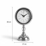 Analog Metal Kristal Krom Masa Saati