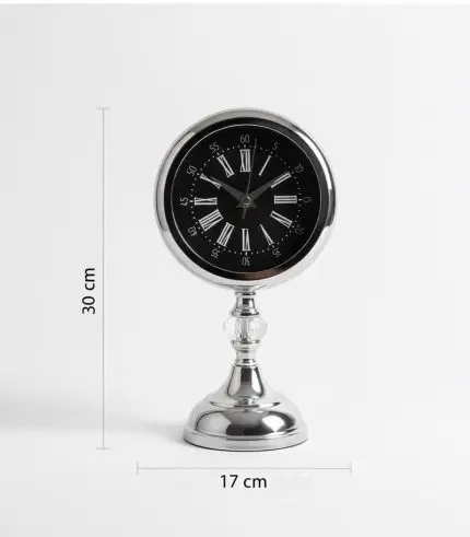 Dekoratif Metal Kristal Krom Masa Saati