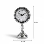 Dekoratif Metal Kristal Krom Masa Saati