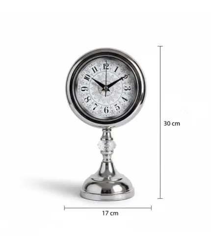 Dekoratif Metal Kristal Krom Masa Saati