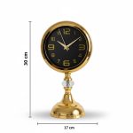Metal Kristal Gold Masa Saati