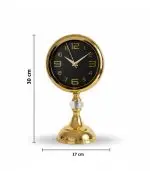 Metal Kristal Gold Masa Saati