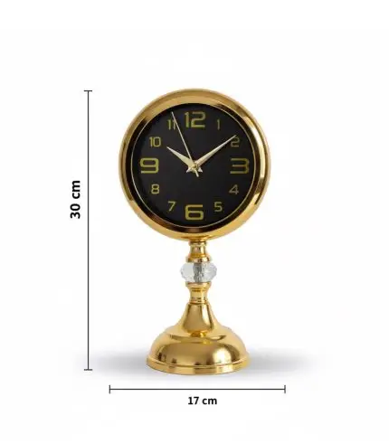 Metal Kristal Gold Masa Saati