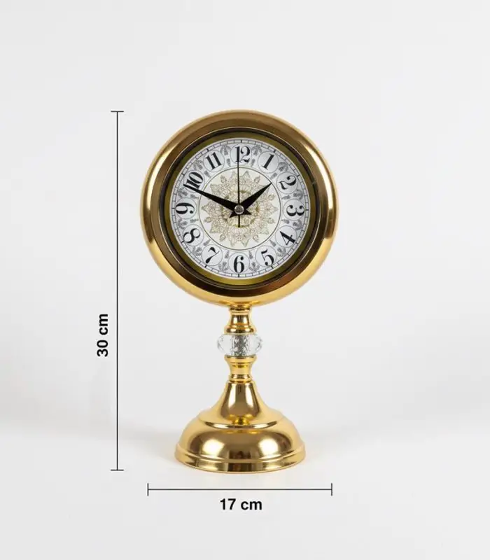 Metal Kristal Gold Masa Saati
