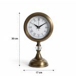 Metal Kristal Eskitme Masa Saati Modeli