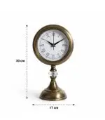 Metal Kristal Eskitme Masa Saati Modeli