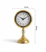 Metal Kristal Gold Masa Saati