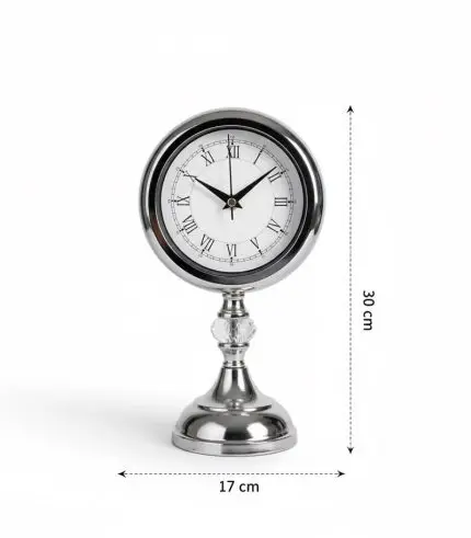 Dekoratif Metal Kristal Krom Masa Saati