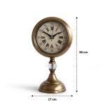 Metal Kristal Eskitme Masa Saati Modeli