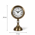 Metal Kristal Eskitme Masa Saati Modeli