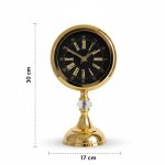 Metal Kristal Gold Masa Saati