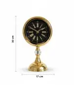 Metal Kristal Gold Masa Saati