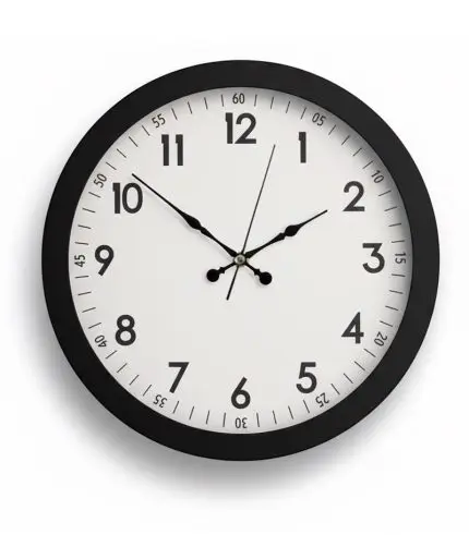 Metal Siyah Duvar Saati