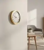 Metal Klasik Gold Duvar Saati