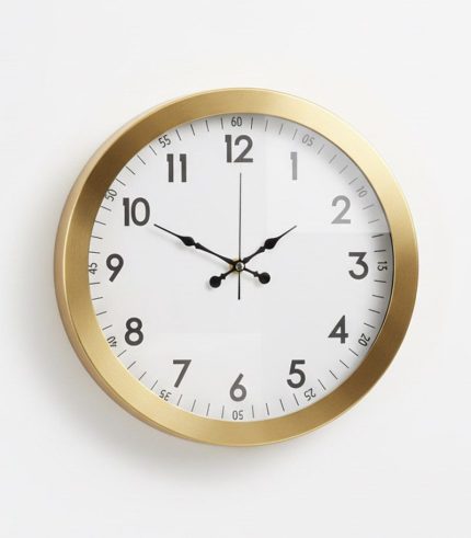 Metal Klasik Gold Duvar Saati