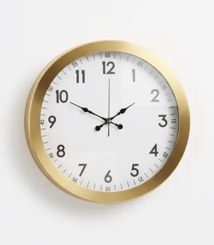 Metal Klasik Gold Duvar Saati