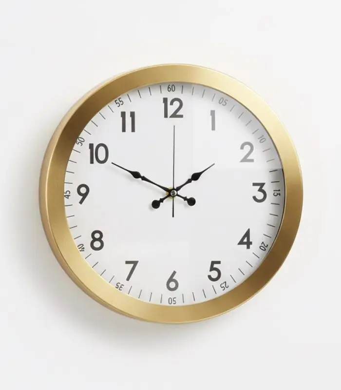 Metal Klasik Gold Duvar Saati