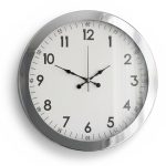 Metal Ofis Krom Duvar Saati