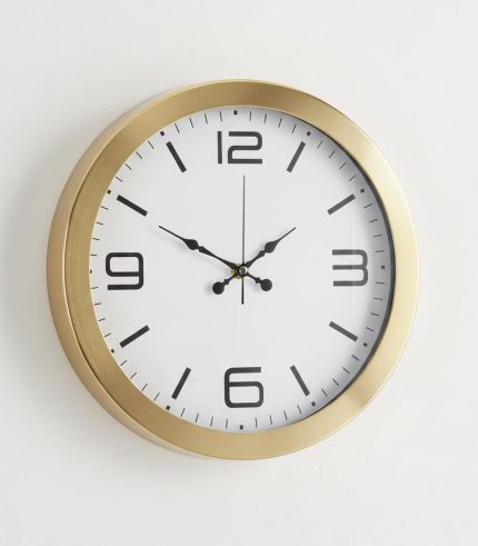 Metal Modern Gold Duvar Saati