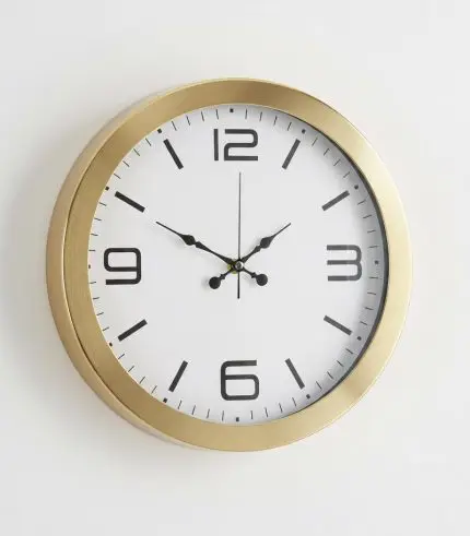 Metal Modern Gold Duvar Saati