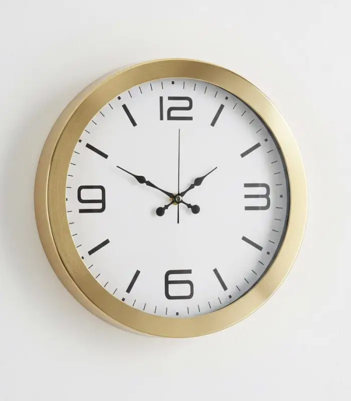 Metal Modern Gold Duvar Saati