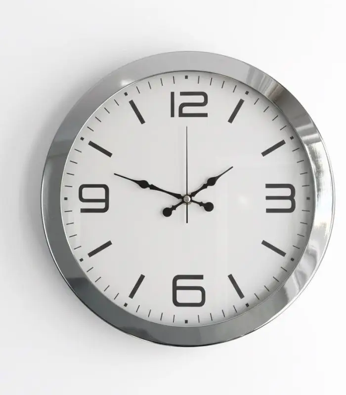 Metal Kurumsal Krom Duvar Saati