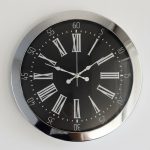 Metal Tasarım Krom Duvar Saati