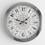 Metal Dekoratif Krom Duvar Saati | 36 cm | Butik Saat