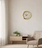 Metal Zengin Lüks Gold Duvar Saati