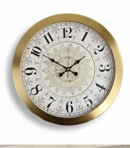 Metal Zengin Lüks Gold Duvar Saati