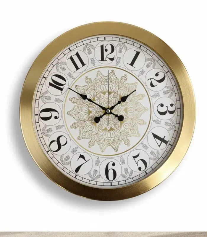 Metal Zengin Lüks Gold Duvar Saati