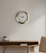 Metal Retro Lüks Gold Duvar Saati