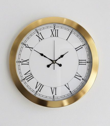 Metal Retro Lüks Gold Duvar Saati