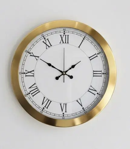 Metal Retro Lüks Gold Duvar Saati