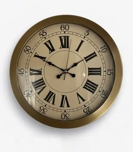 Dekoratif Metal Eskitme Duvar Saati